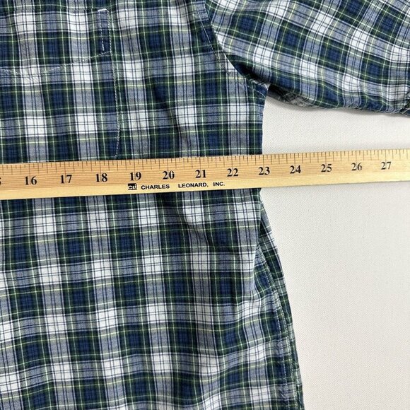 Disney World Button Down Shirt Men's Size L Blue Plaid Short Sleeve Mickey Mouse - Picture 7 of 8
